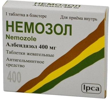 Противогельминтное средство широкого спектра действия  Ipca Альбендазол Немозол - отзывы